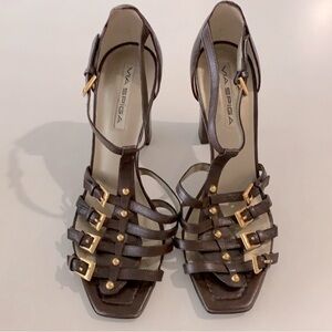 NEW TODAY Via Spiga Brown Strappy Sandals, size 7